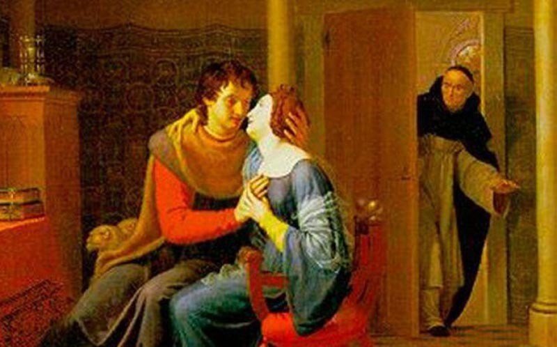 ‘Los amores de Eloísa y Abelardo’, de Jean Vignaud (1819)