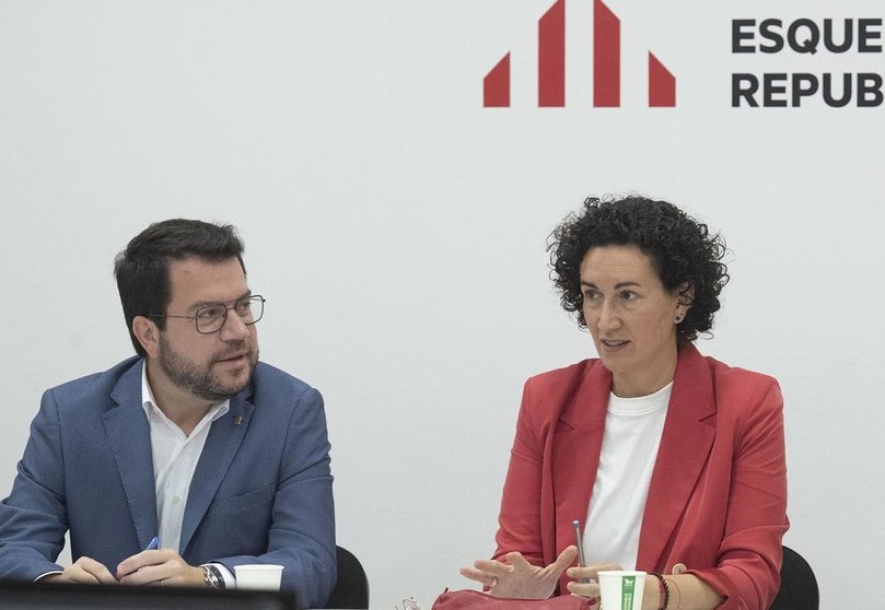 Pere Aragonés y Marta Rovira