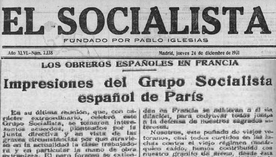 El Socialista, número 7138 (24/12/1931)