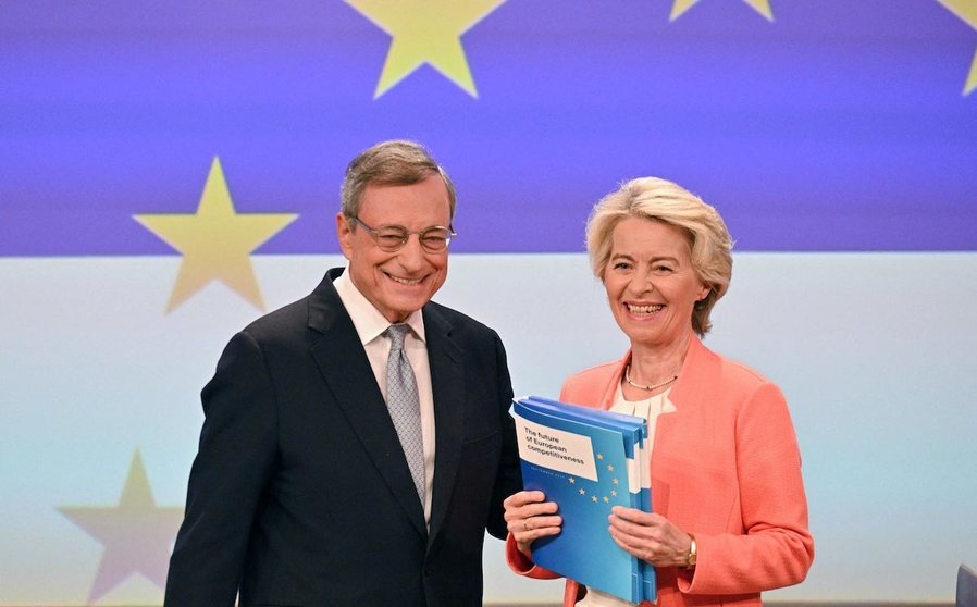 Mario Draghi y Ursula von der Leyen