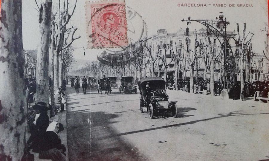 Paseo de Gracia, Barcelona. 1914