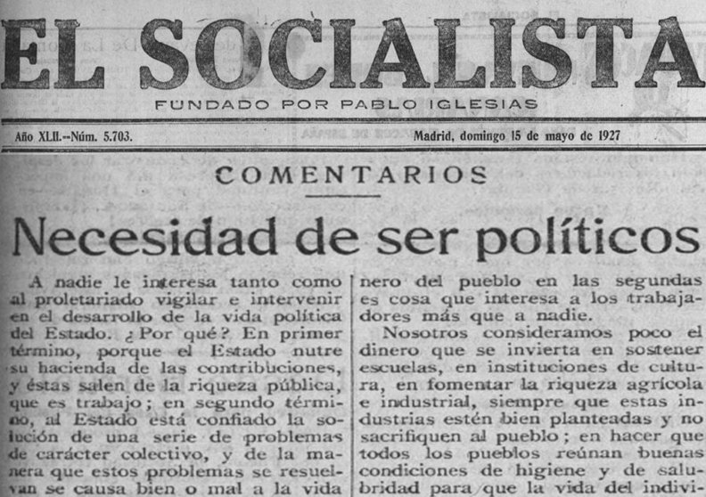 El Socialista, número 5703 (15/5/1927)