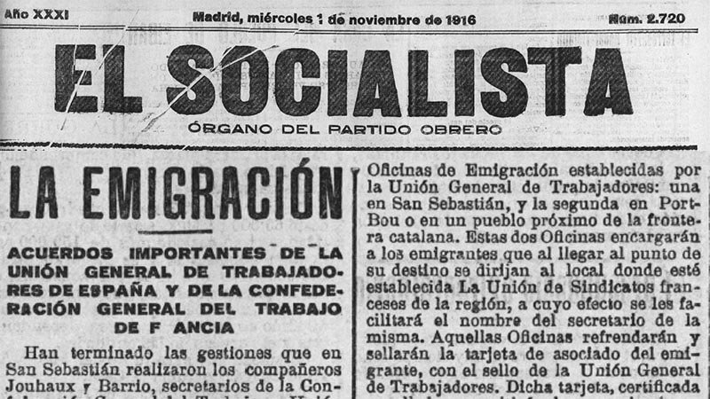 El Socialista, número 2720 (1/11/1916)